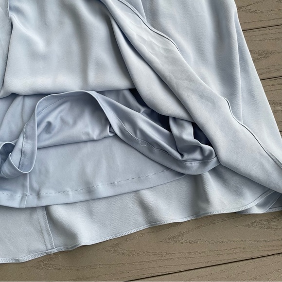 Adrianna Papell Elegant Maxi Dress Baby Blue Bridesmaid Flowy 8 - Picture 6 of 14